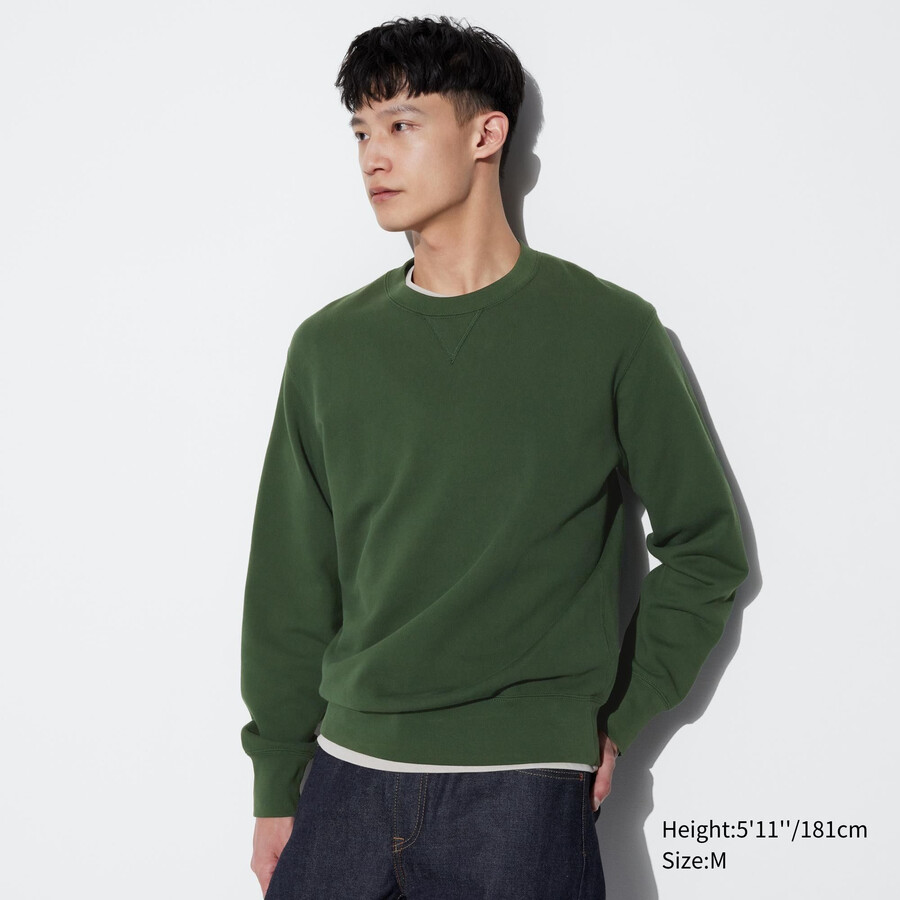 felpa con cappuccio uniqlo verde da uomo