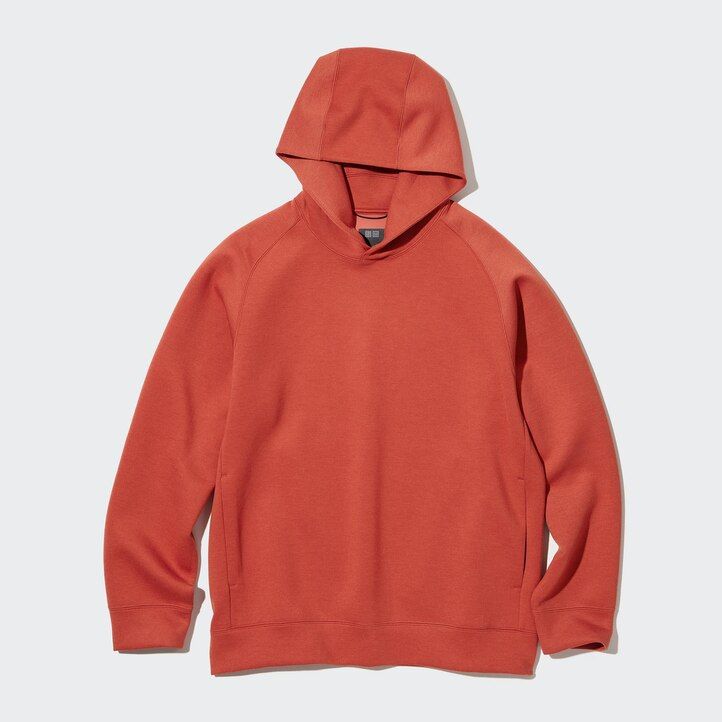 felpa con cappuccio uniqlo dry stretch blu da uomo