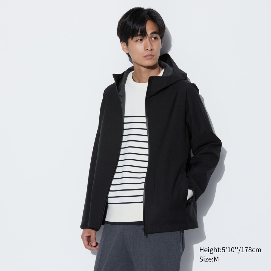 giacche da uomo nere uniqlo blocktech 3d cut con spedizione gratuita