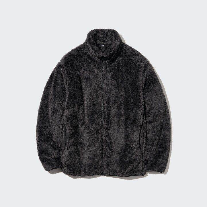 giacche con zip in pile soffice uniqlo da uomo bianche