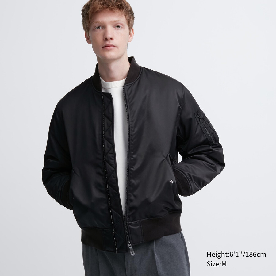 giubbotti uniqlo ma 1 blouson da uomo neri