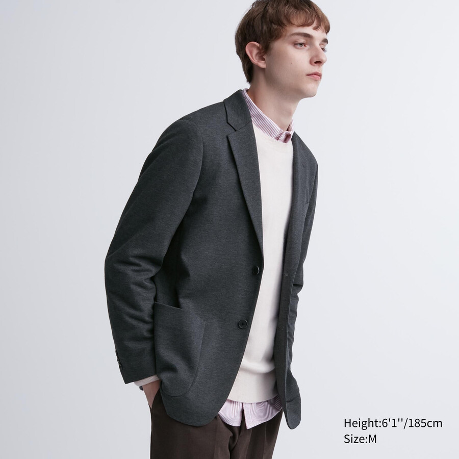 giacche uniqlo comfort da uomo grigio scuro