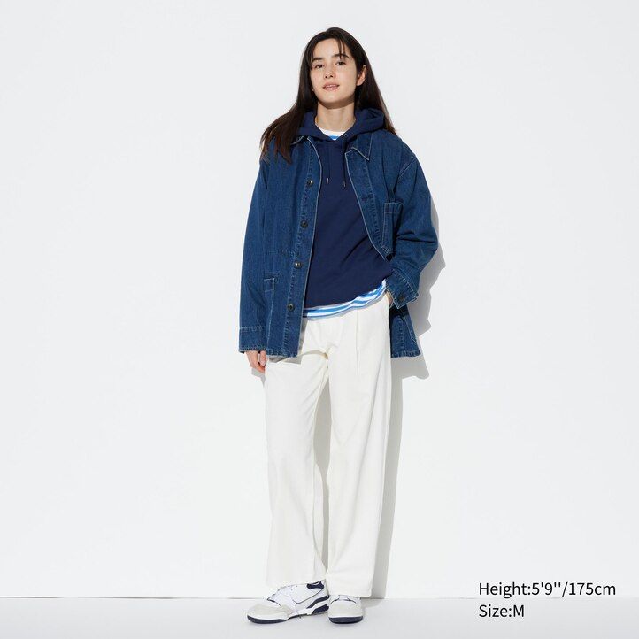 giacche utility in denim uniqlo da uomo blu