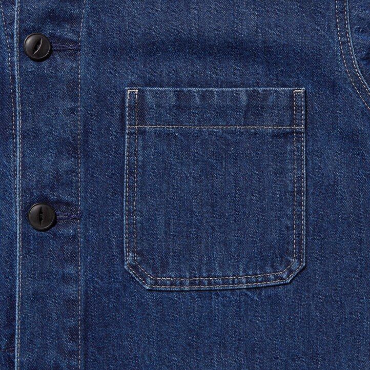 giacche utility in denim uniqlo da uomo blu