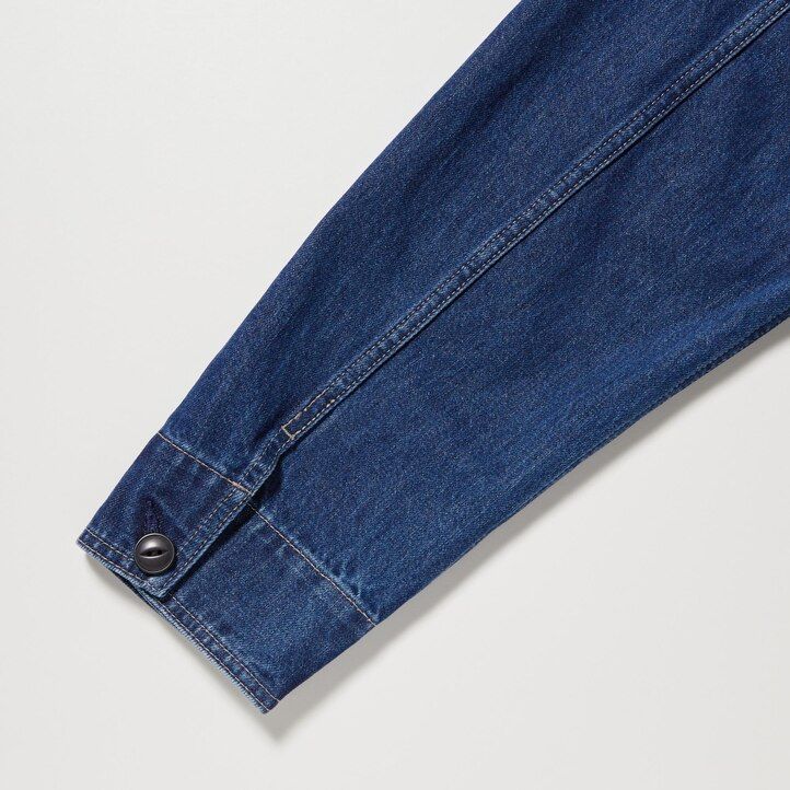 giacche utility in denim uniqlo da uomo blu