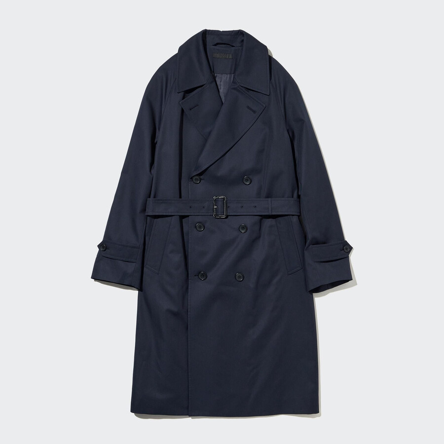 trench uniqlo da uomo blu navy