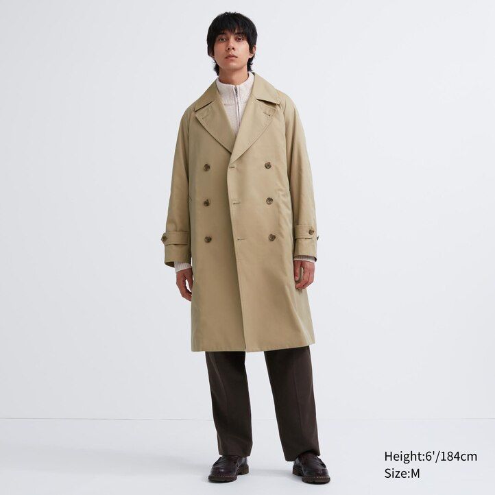 trench uniqlo da uomo blu navy