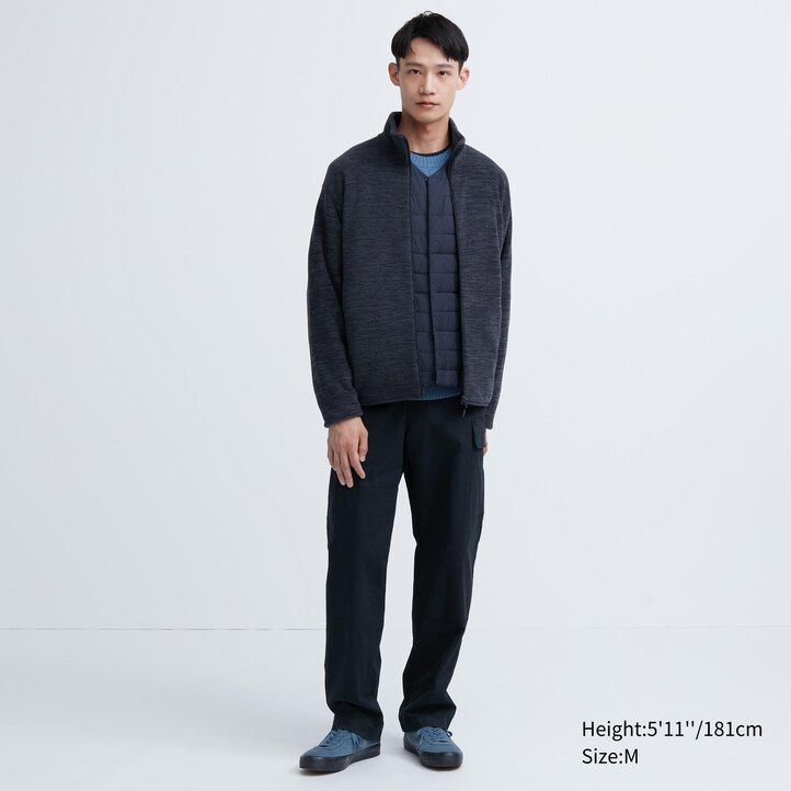 giacche con zip in pile uniqlo da uomo bianche