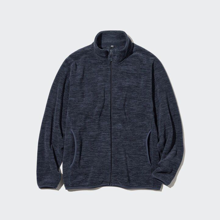 giacche con zip in pile uniqlo da uomo bianche
