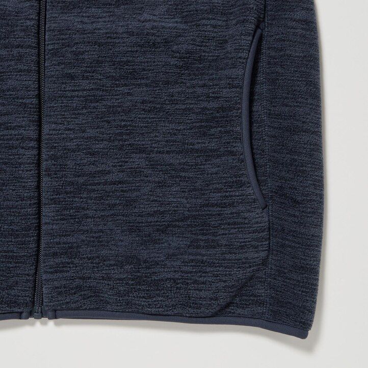 giacche con zip in pile uniqlo da uomo bianche