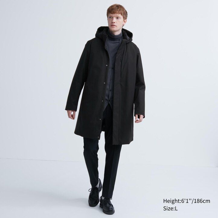 piumini ibridi uniqlo da uomo grigio scuro