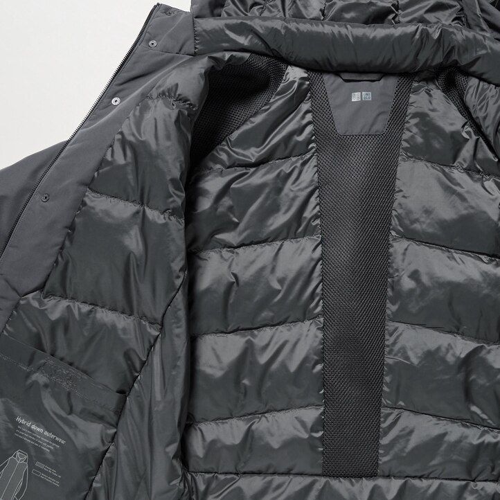 piumini ibridi uniqlo da uomo neri