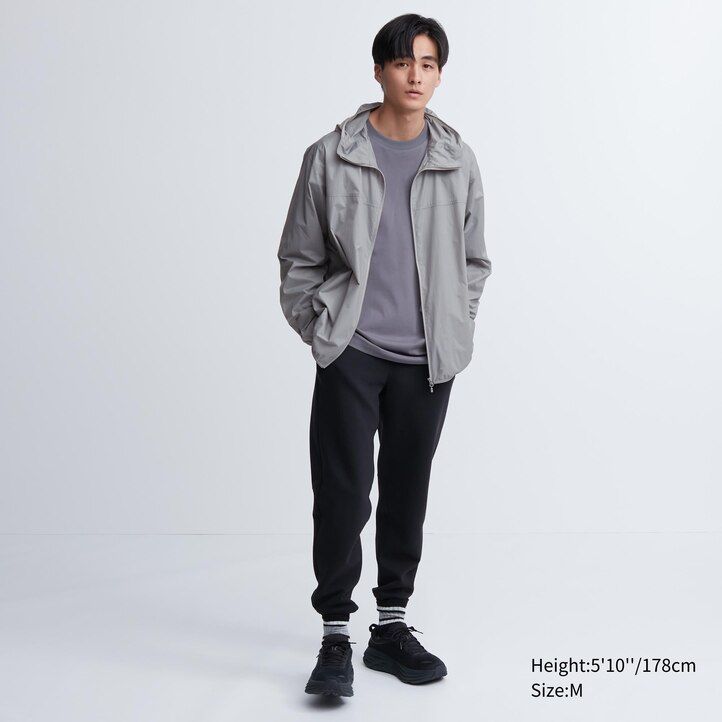 giacche tascabili con protezione uv uniqlo da uomo arancioni e taglio 3d