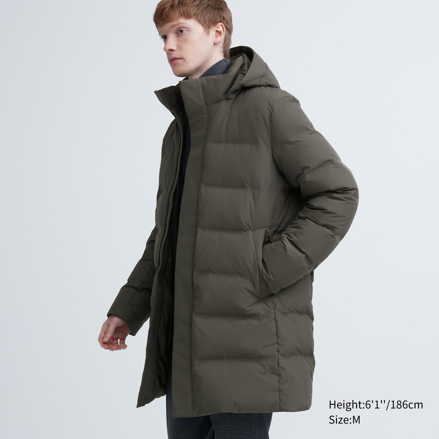 giubbotti da uomo uniqlo seamless down olive