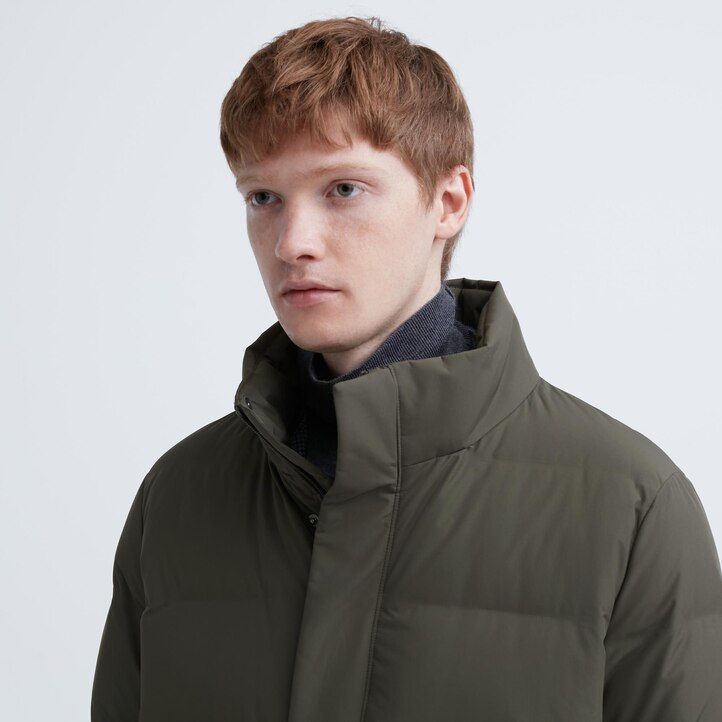 giubbotti da uomo uniqlo seamless down olive