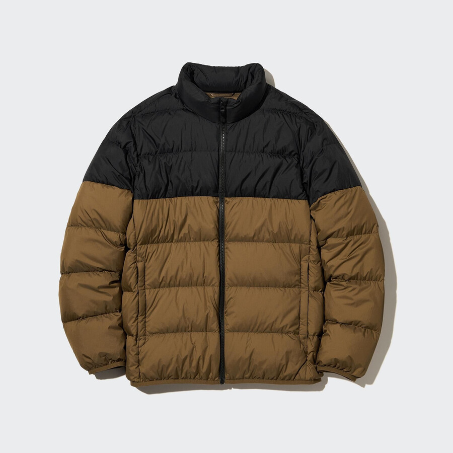 giubbotti uniqlo ultra light down 3d cut da uomo marroni