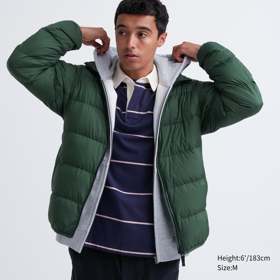 giubbotti da uomo uniqlo ultra light down 3d cut verdi