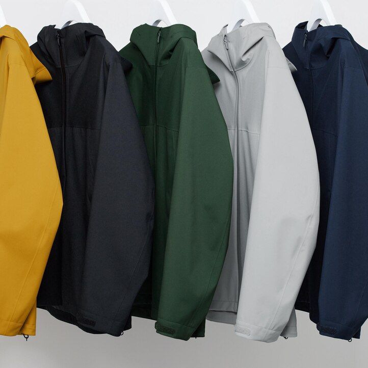 giacche da uomo uniqlo blocktech 3d cut color oliva