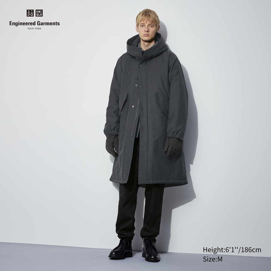 giacche imbottite calde uniqlo heattech da uomo grigio scuro