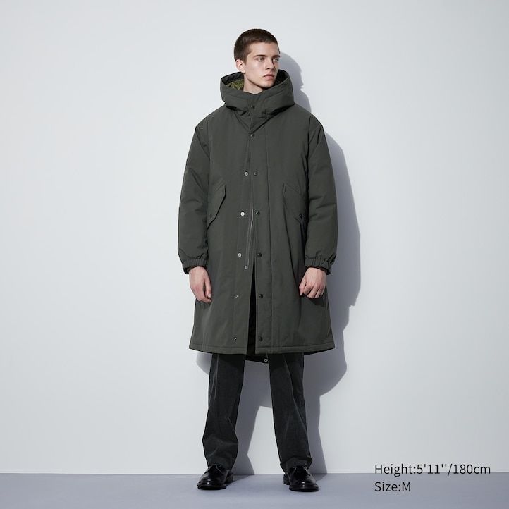giacche imbottite calde uniqlo heattech da uomo grigio scuro