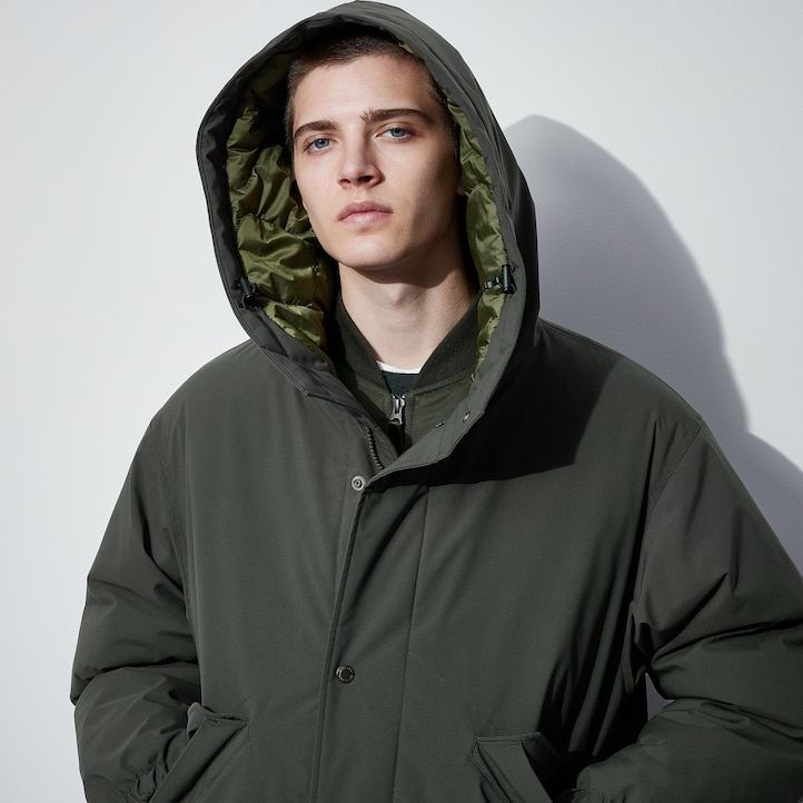 giacche imbottite calde uniqlo heattech da uomo grigio scuro