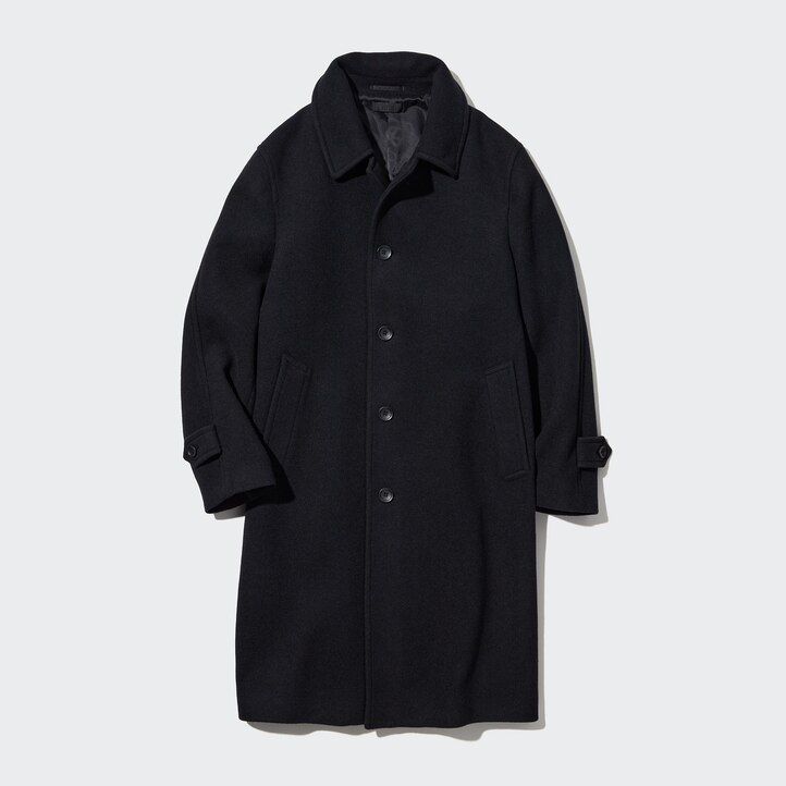 giacche uniqlo balmacaan da uomo color oliva