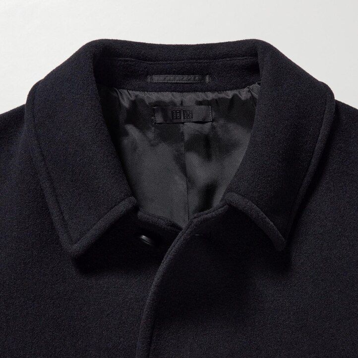 giacche uniqlo balmacaan da uomo color oliva