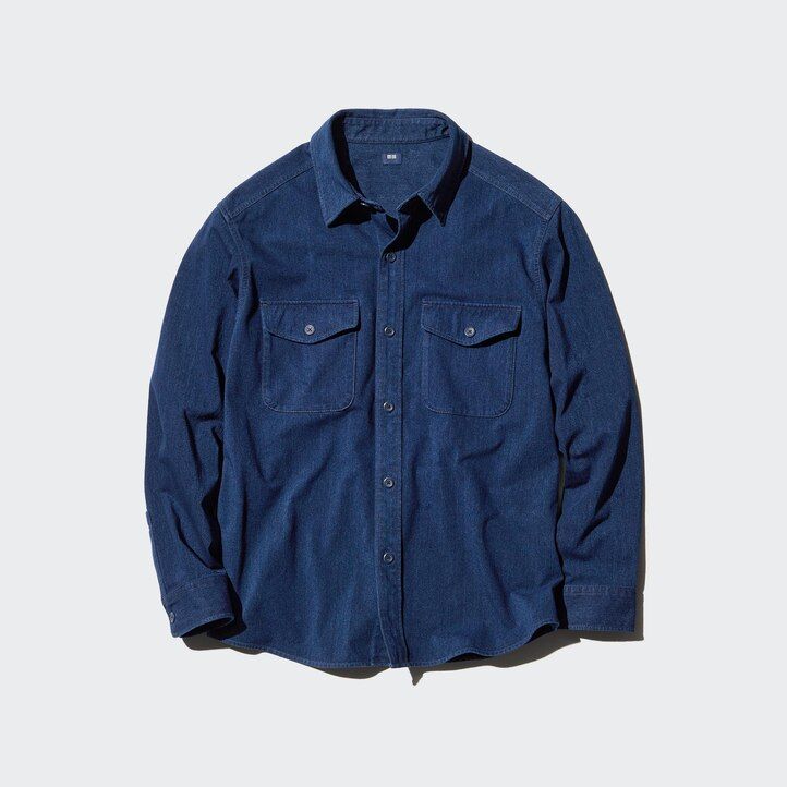 giacche da uomo in jersey di jeans blu uniqlo