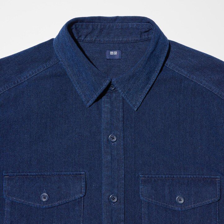 giacche da uomo in jersey di jeans blu uniqlo