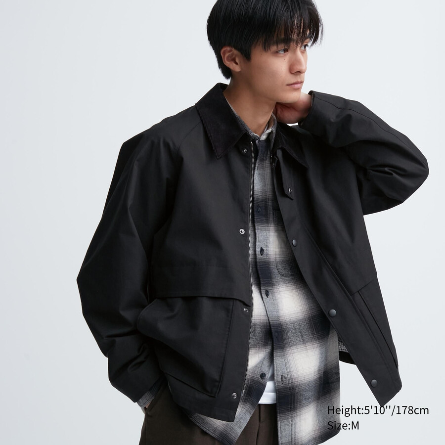 giubbotto uniqlo utility blouson da uomo nero