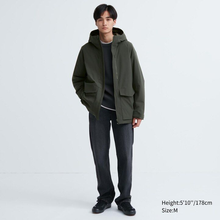 giubbotti uniqlo hybrid down 3d cut da uomo marroni