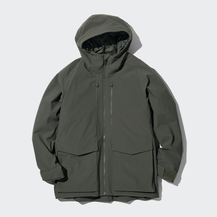 giubbotti uniqlo hybrid down 3d cut da uomo marroni