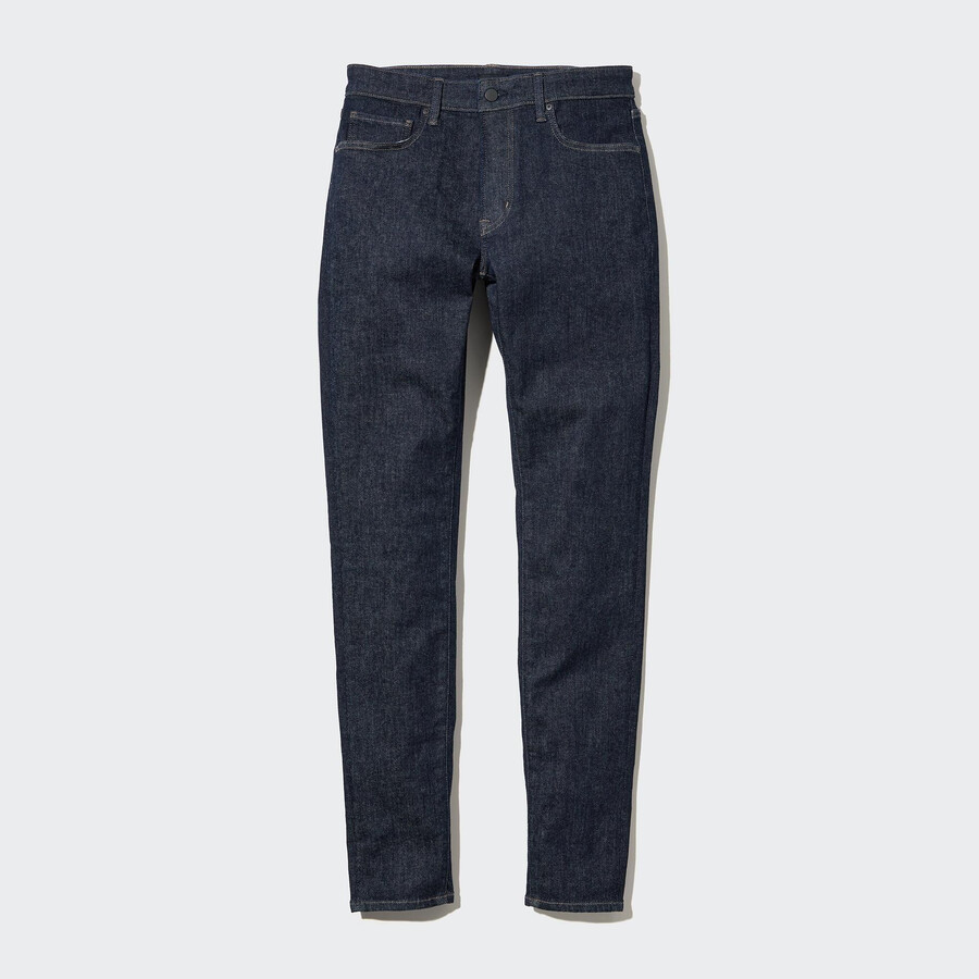 jeans da uomo uniqlo ultra stretch skinny fit blu