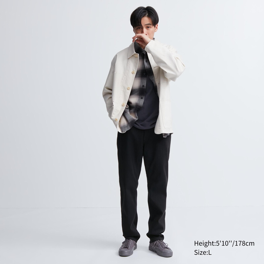 jeans da uomo uniqlo ezy ultra stretch soft neri