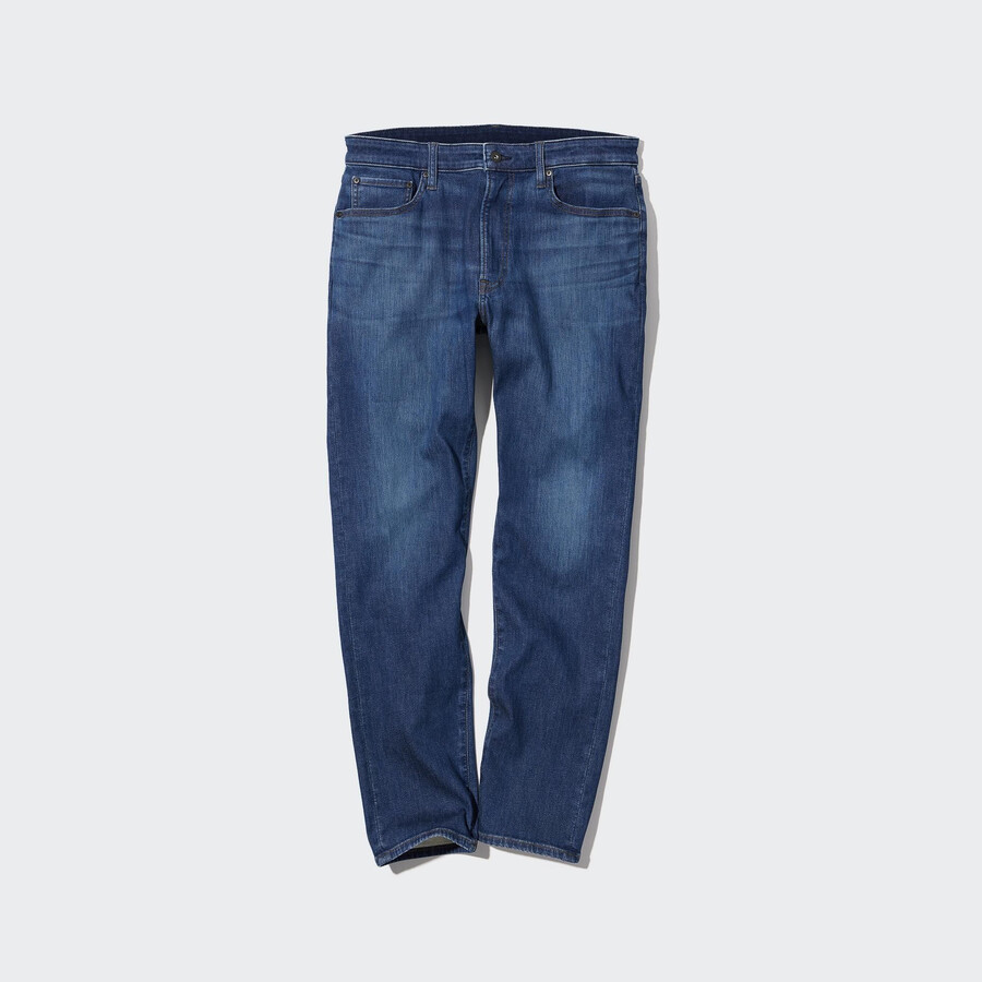 jeans uniqlo ezy ultra stretch slim fit da uomo blu