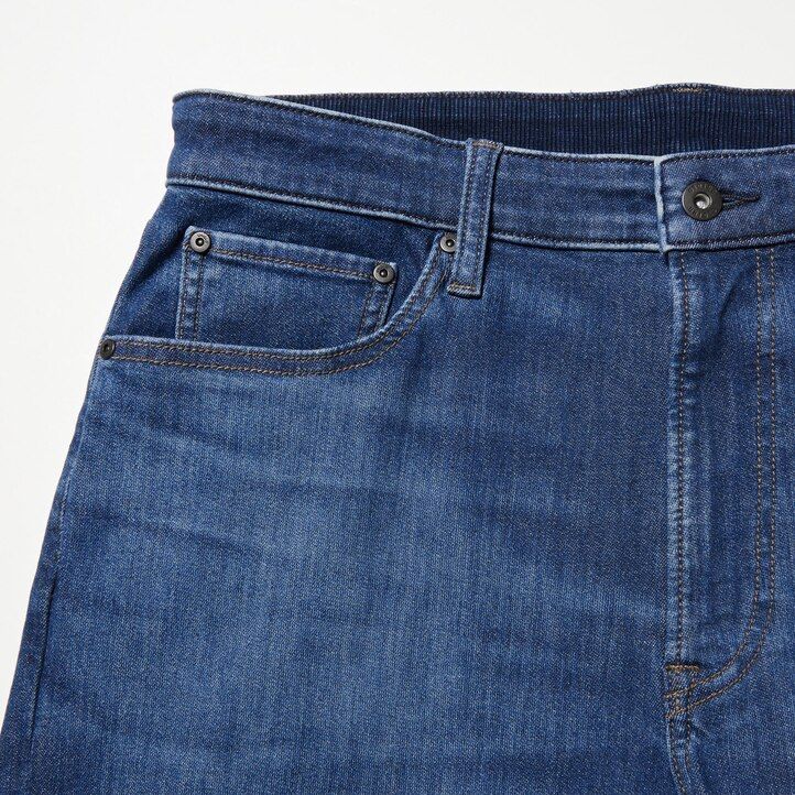 jeans uniqlo ezy ultra stretch slim fit da uomo blu