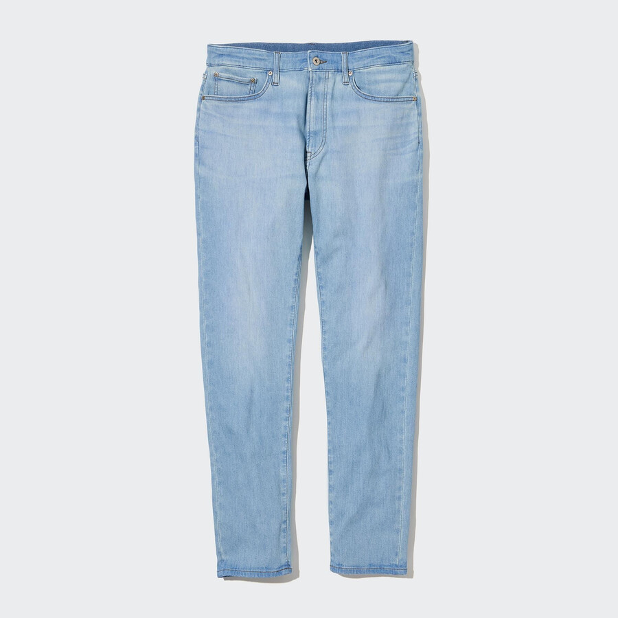 jeans uniqlo ezy ultra stretch slim fit da uomo blu