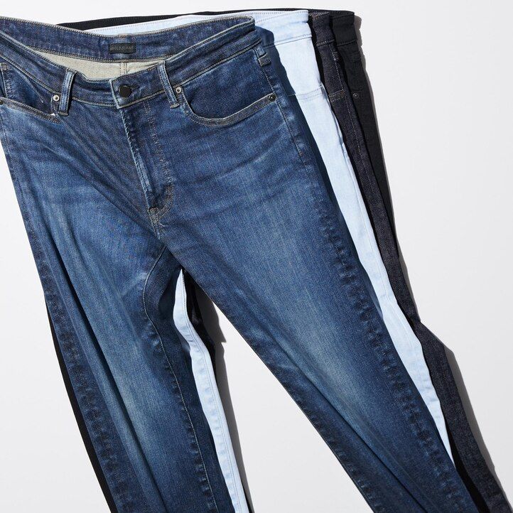 jeans uniqlo ultra stretch skinny fit da uomo neri