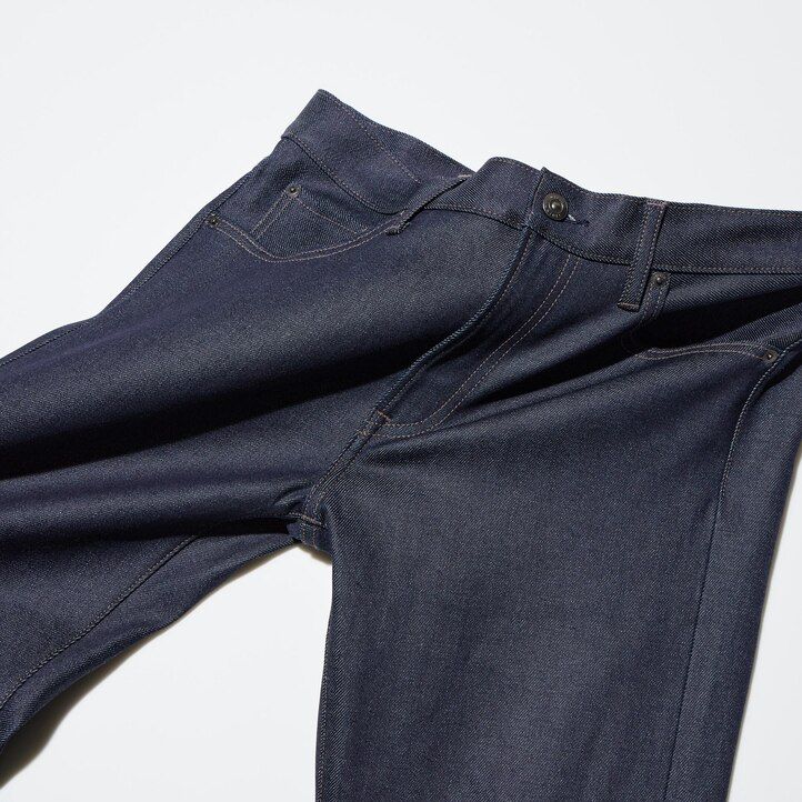jeans da uomo uniqlo sevedge stretch slim fit neri