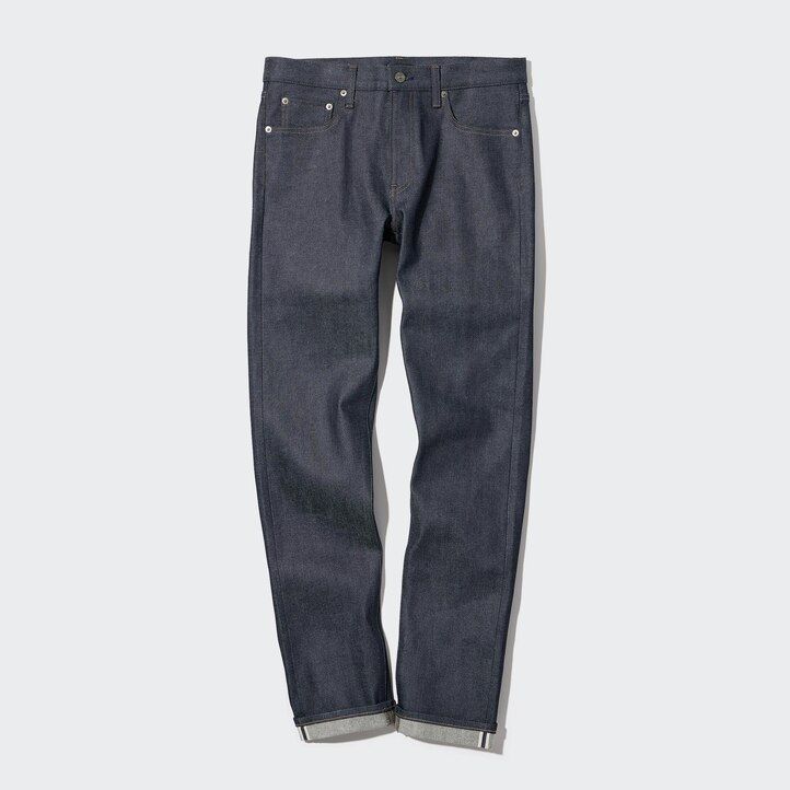jeans da uomo uniqlo sevedge stretch slim fit blu navy
