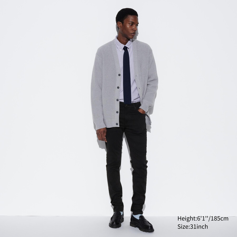 jeans uniqlo ultra stretch skinny fit da uomo neri