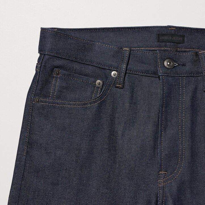 jeans elasticizzati uniqlo sevedge slim fit da uomo blu navy
