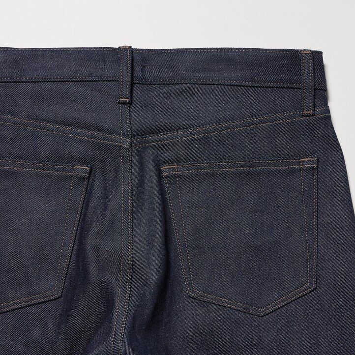 jeans elasticizzati uniqlo sevedge slim fit da uomo blu navy