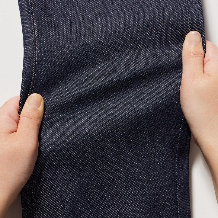 jeans elasticizzati uniqlo sevedge slim fit da uomo blu navy