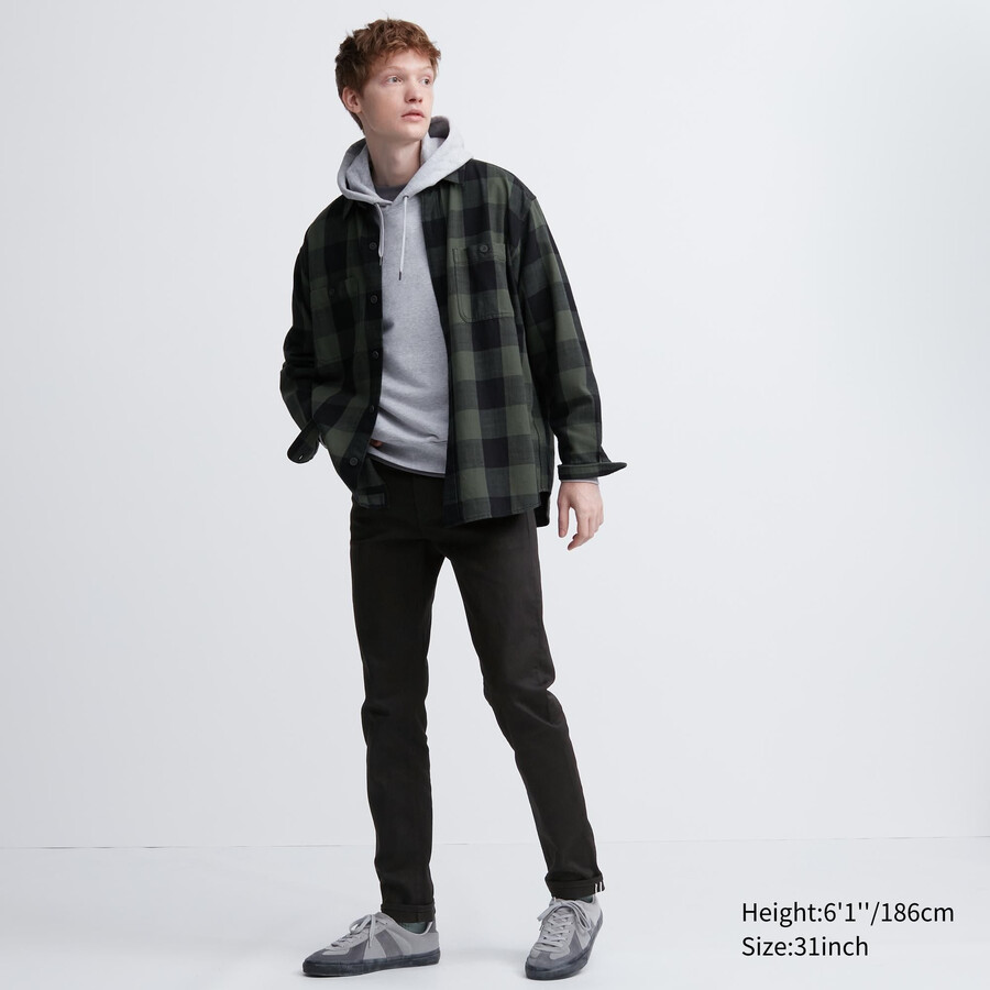 jeans elasticizzati uniqlo sevedge slim fit da uomo neri
