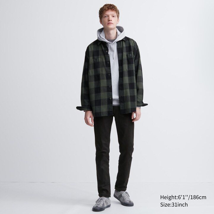 jeans elasticizzati uniqlo sevedge slim fit da uomo neri
