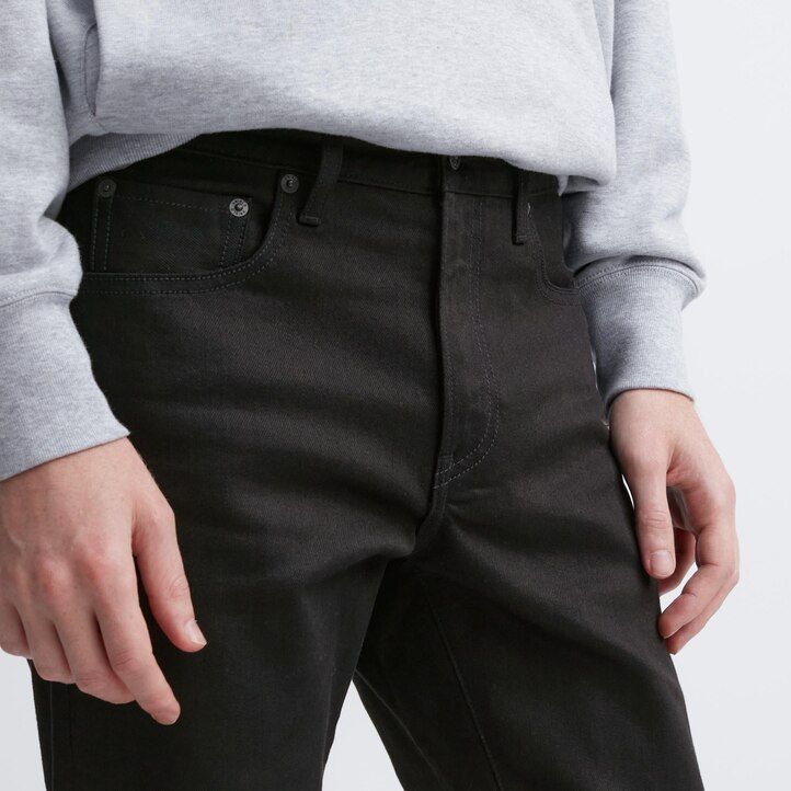 jeans elasticizzati uniqlo sevedge slim fit da uomo neri