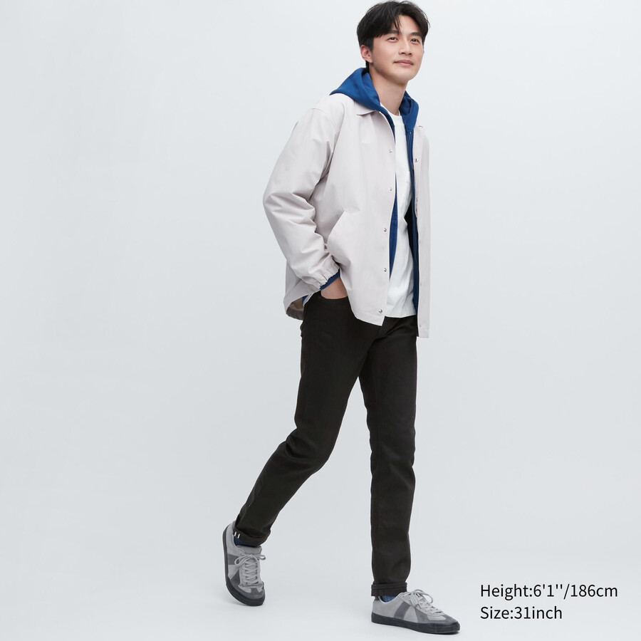 jeans da uomo uniqlo sevedge stretch slim fit neri