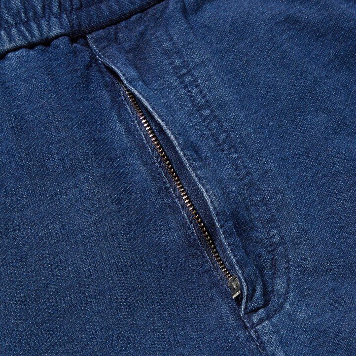 pantaloni da jogging uniqlo in denim effetto jersey lavato blu da uomo
