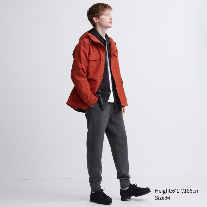 pantaloni da jogging uniqlo dry stretch grigio chiaro da uomo